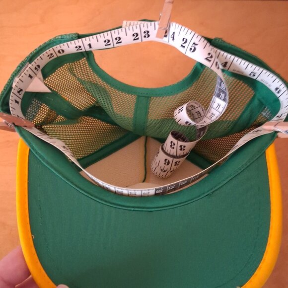 Vintage 1989 ABC National Bowling Tournament Wichita Green 3 Stripe Trucker Hat - Picture 12 of 12